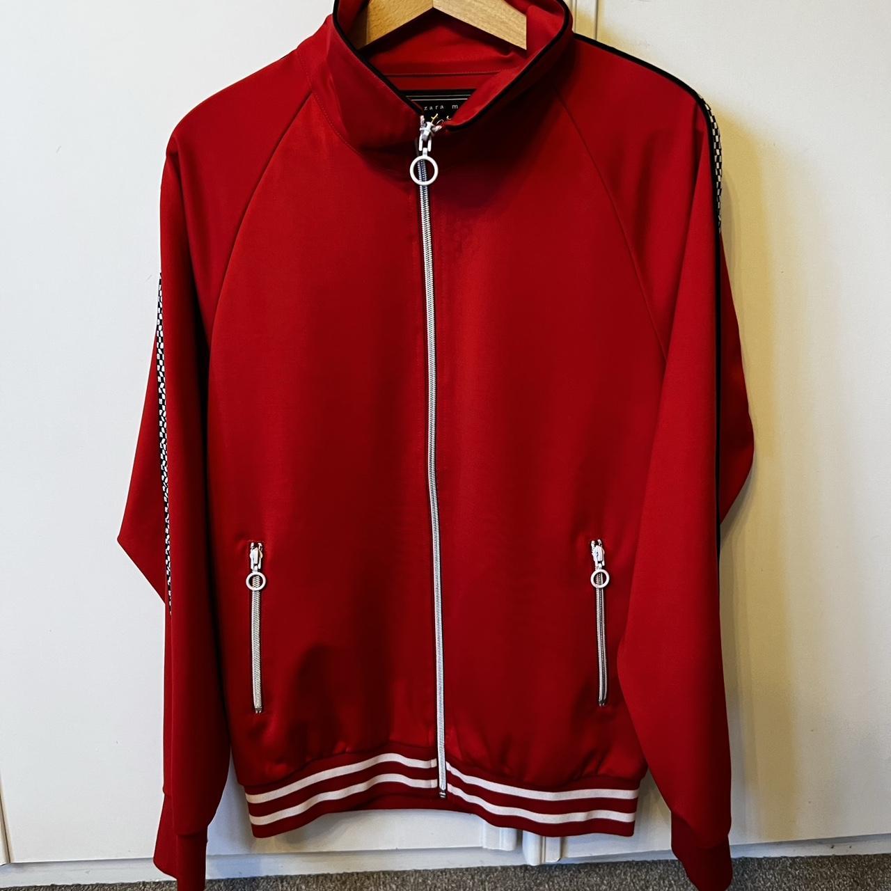 Off white red deals track jacket