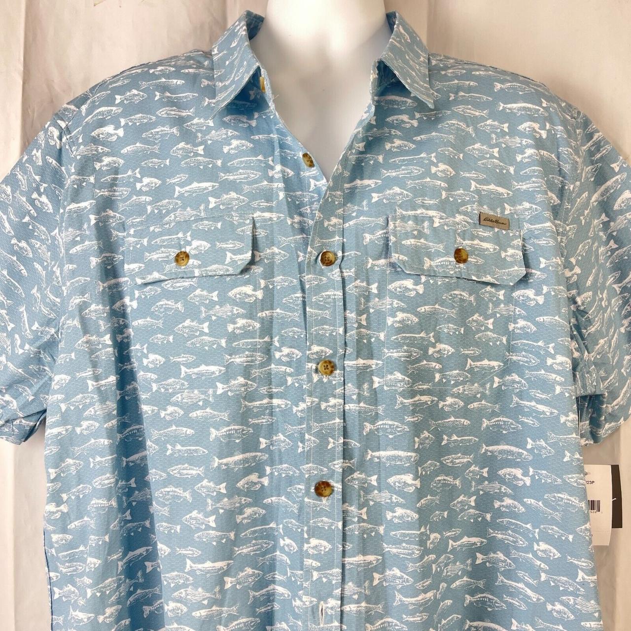 EDDIE BAUER Fishing Shirt; Men's 2XL MSRP $60 Pale - Depop