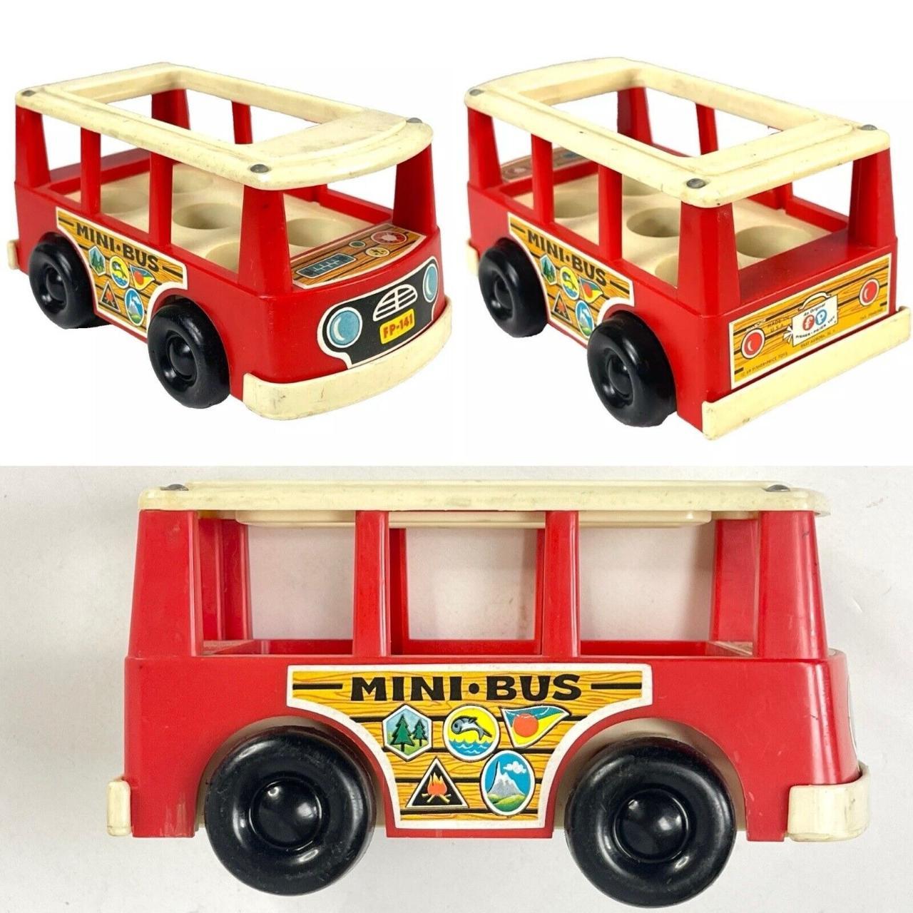 1969 Vintage Fisher Price Mini bus and Little People selling