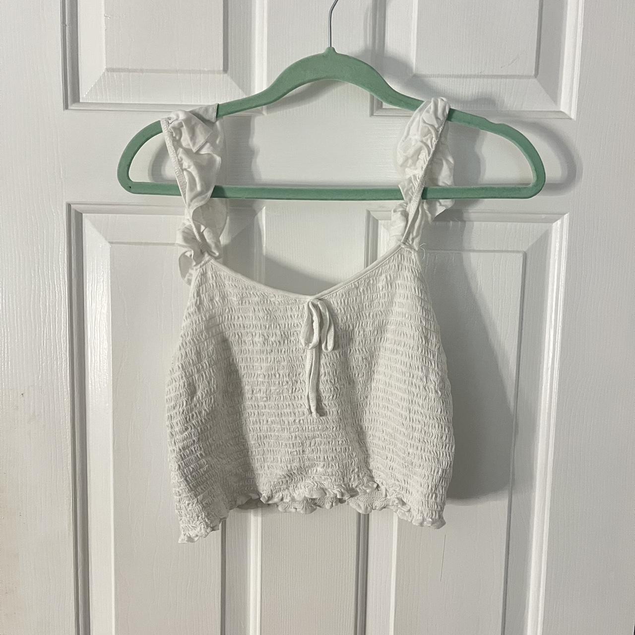 Forever 21 Women's White Crop-top | Depop