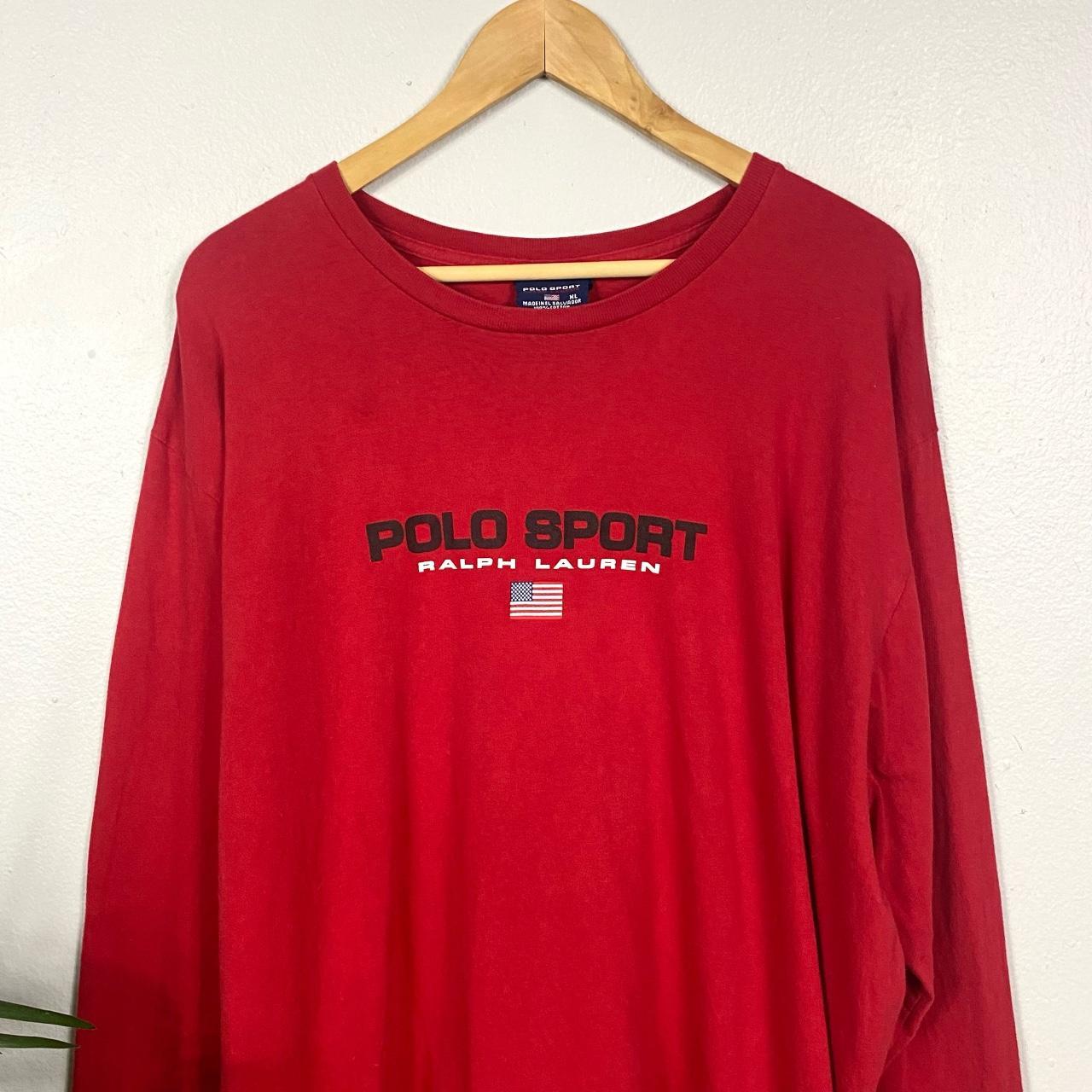 Vintage 90s Polo Sport Long Sleeve Shirt Size:... - Depop