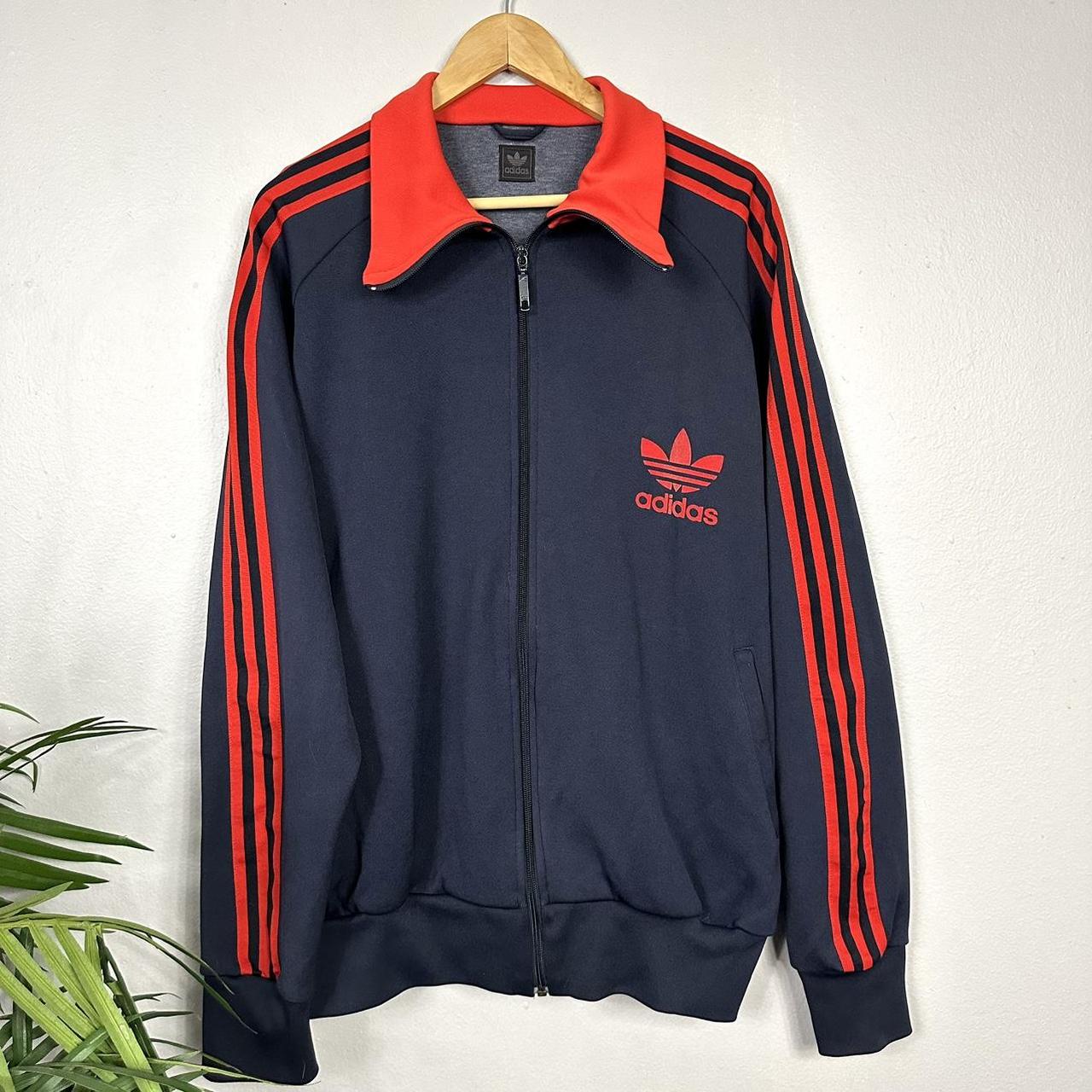 Vintage Y2K 2003 Adidas Felt Logo Track Jacket... - Depop