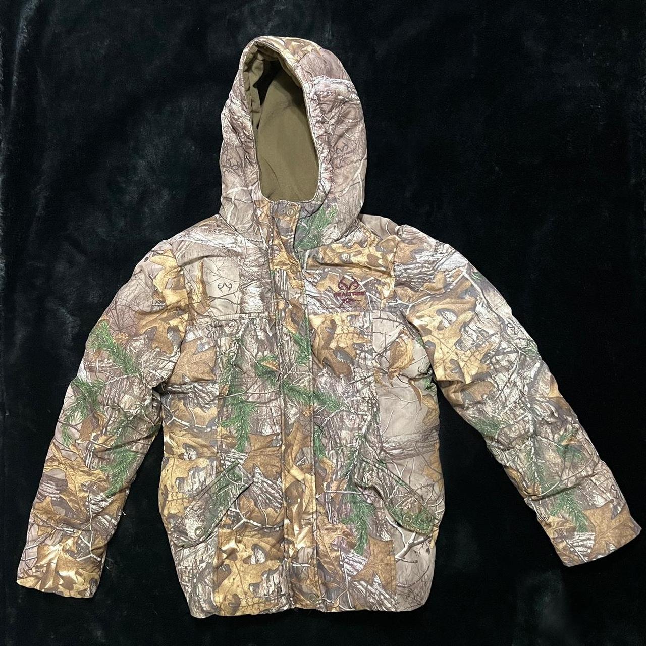 Realtree Women's Green and Brown Coat | Depop