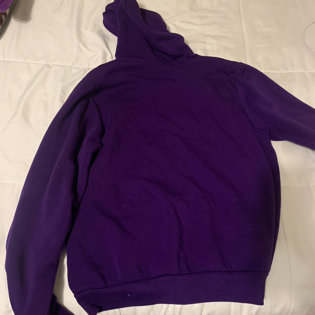 Men's Purple and White Hoodie | Depop