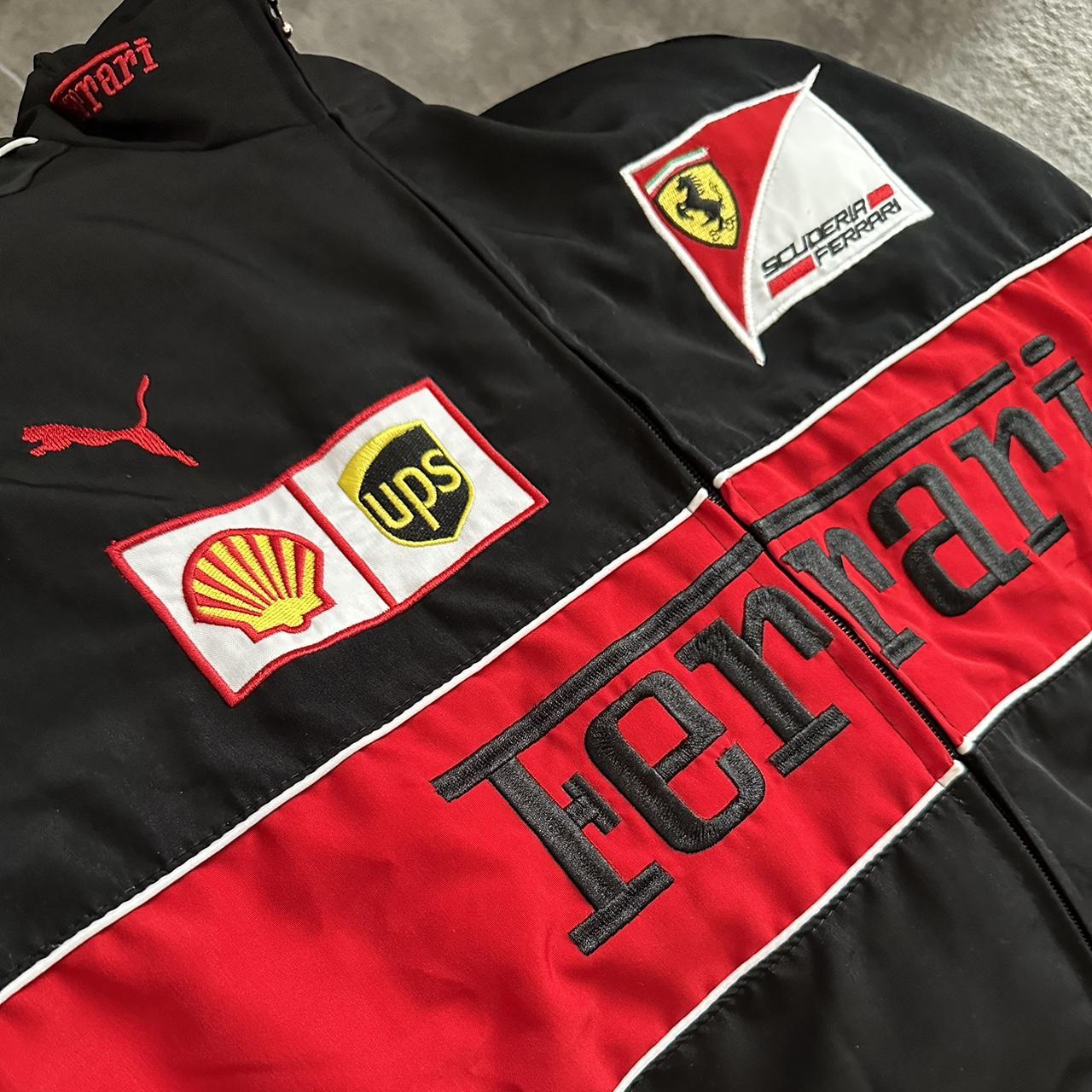 Black And Red Ferrari Jacket Brand New Size L - Depop