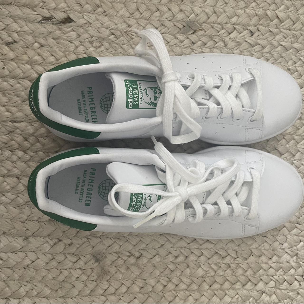 Women's White and Green Trainers | Depop