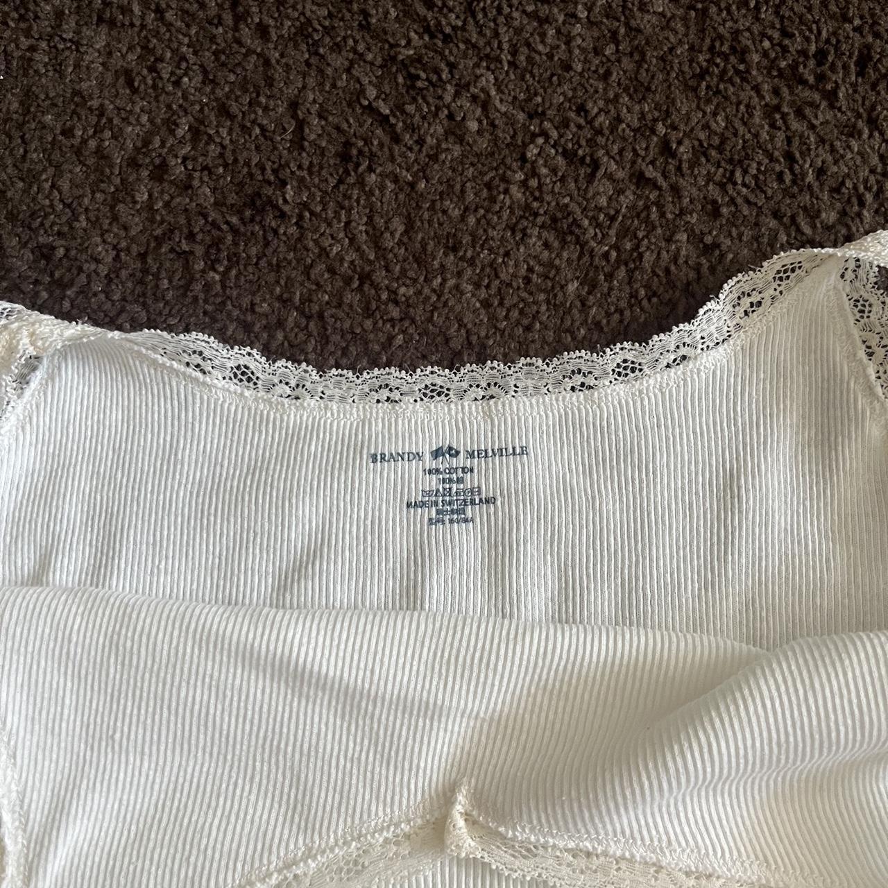 brandy melville white and off white Lorene lace tank... - Depop