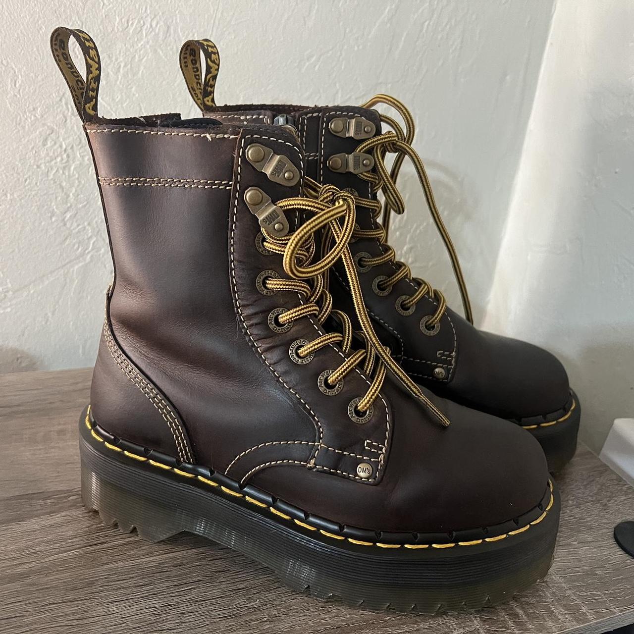 Dr. Martens Jadon Boot Arc Crazy Horse ヴィンテージデザイン DR. MARTENS JADON ARC CRAZY HORSE BROWN – That Shoe Lady