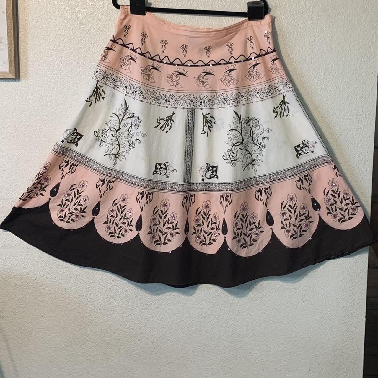 Women's Brown and Pink Skirt | Depop