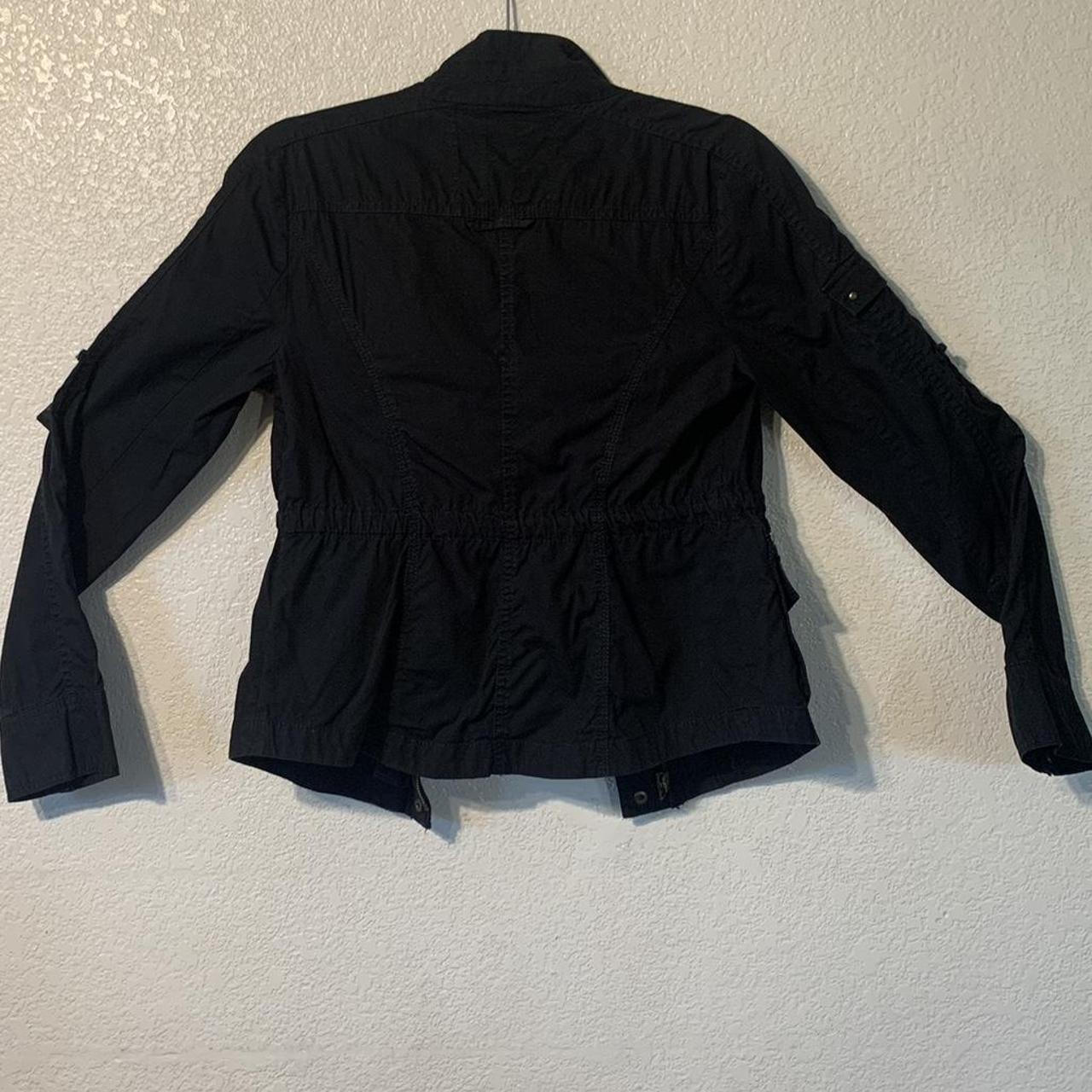 Black Utility Jacket Zip Up and Button Up... Depop