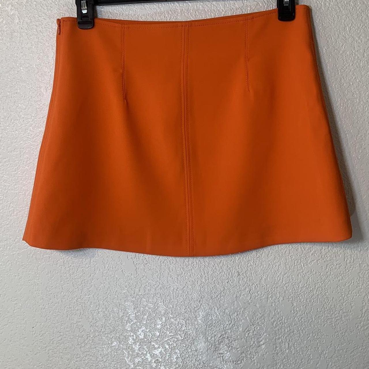 Zara Women's Orange Skirt | Depop