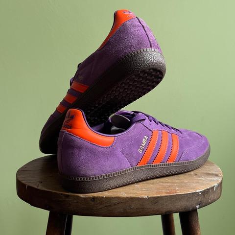 Adidas samba best sale purple suede