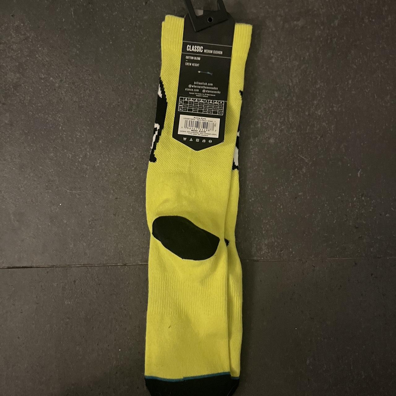 Stance Women's Black and Yellow Socks Depop