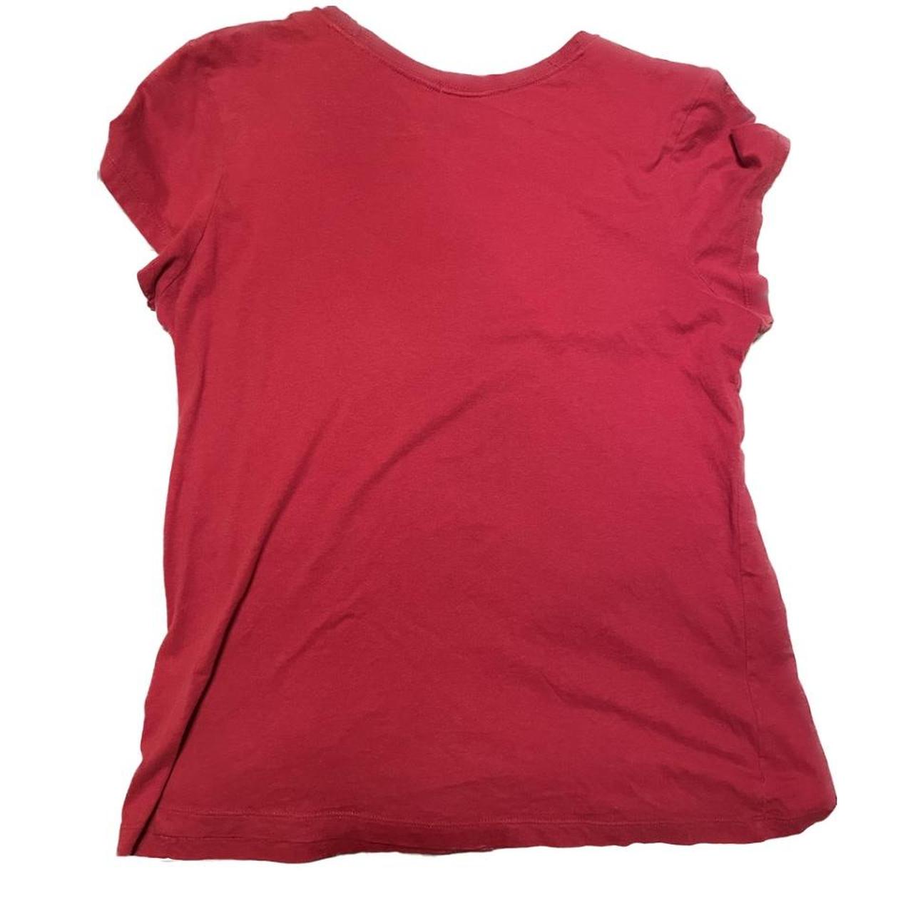 Old Navy Women S Red And White T Shirt Depop