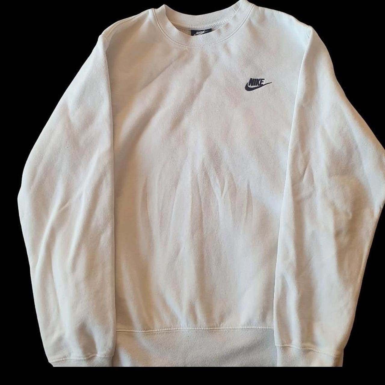 White nike sweater Condition: good Size: M Offers... - Depop