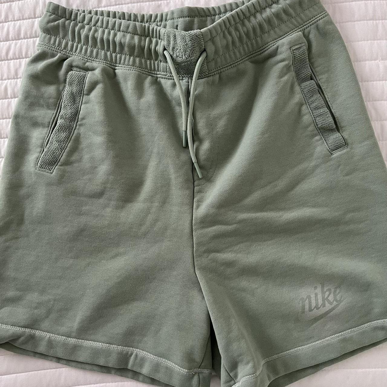 Nike Women's Blue and Green Shorts | Depop