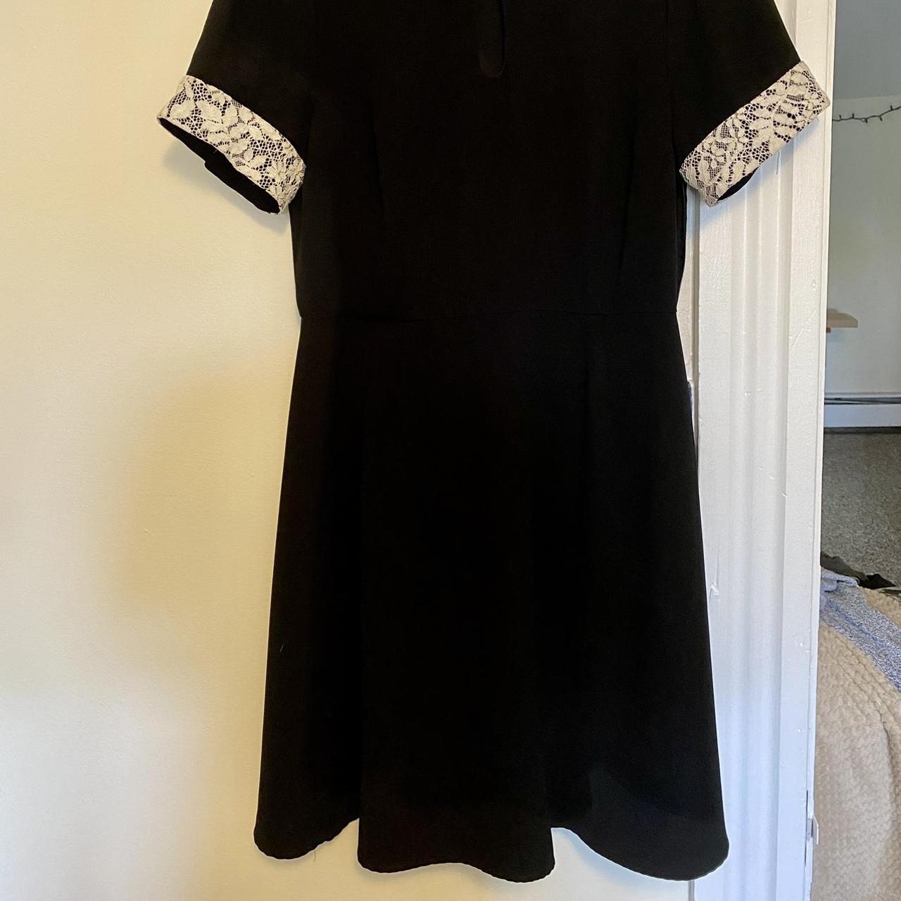 ModCloth Women's Black and White Dress | Depop