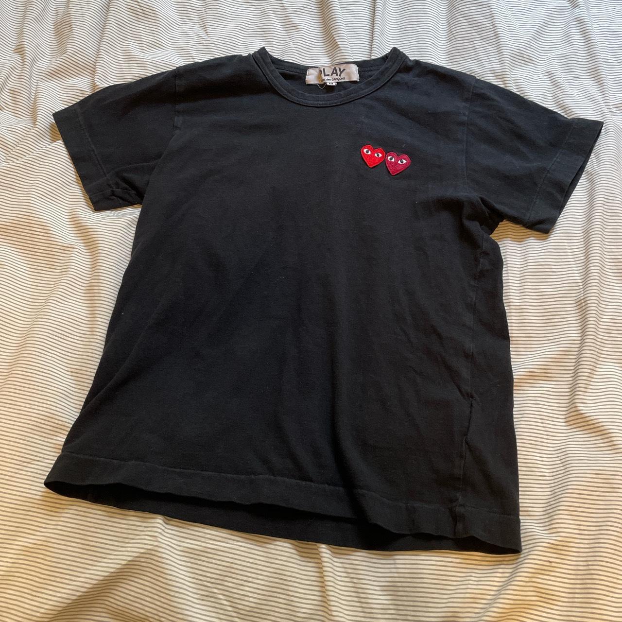 Play comme des garçons black t-shirt, size medium. I... - Depop