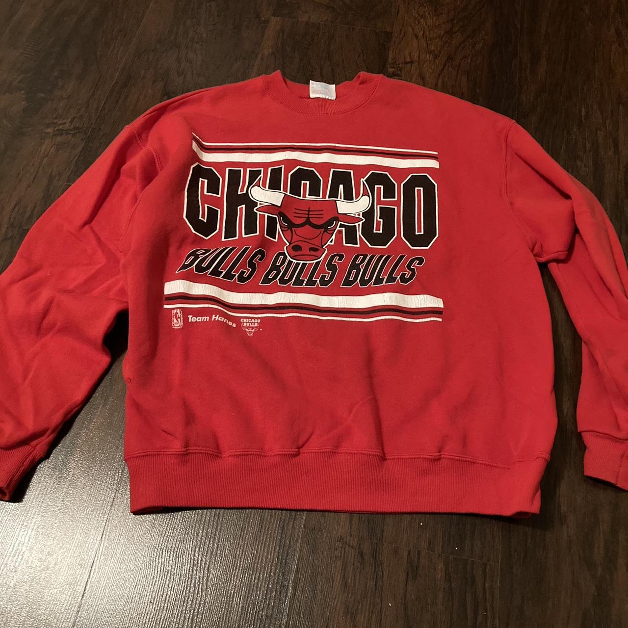 CHICAGO BULLS Sweatshirt 80s Vintage Stitched Sewn Nba 