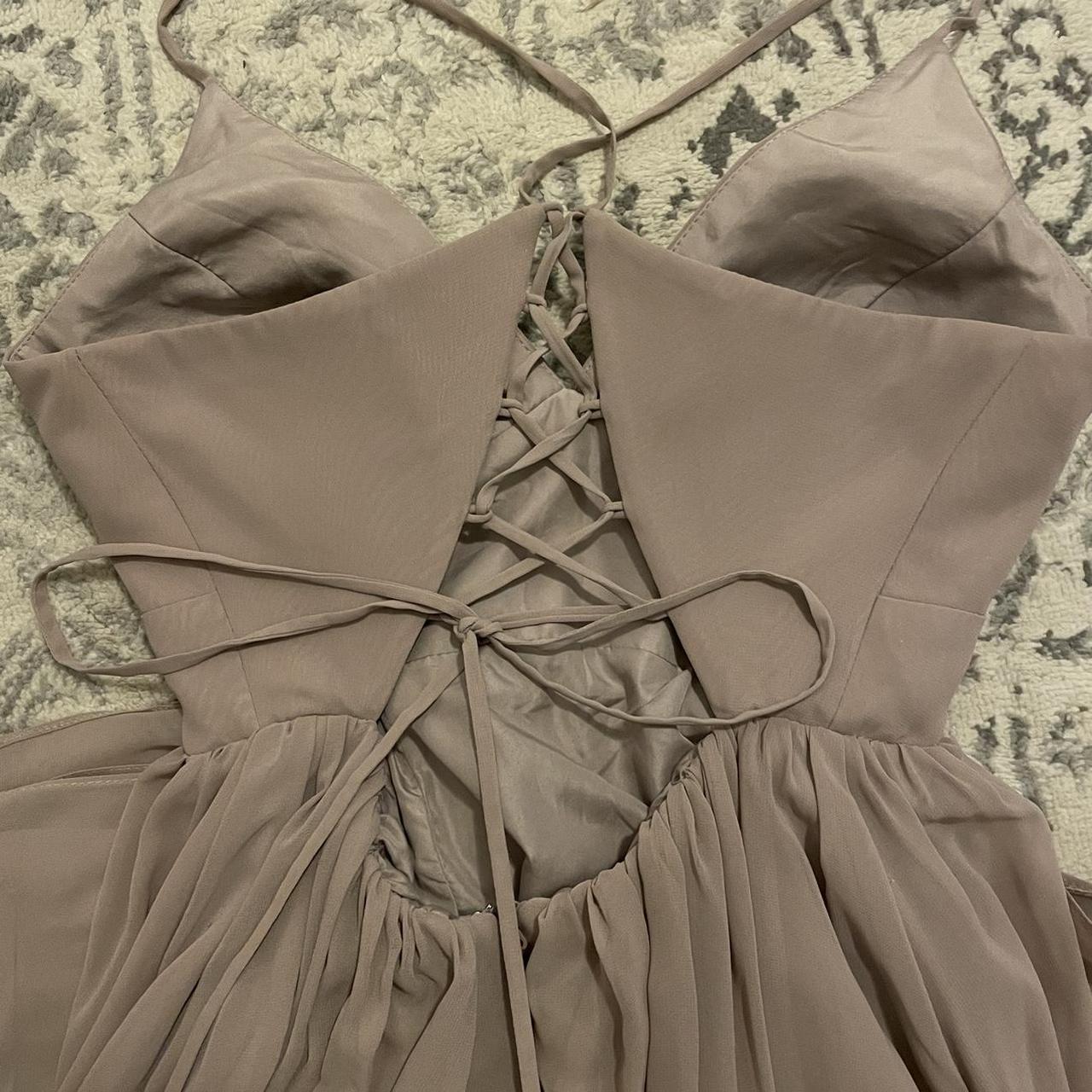 Azazie Taupe Bridesmaid Dress Style is AAIDA... - Depop