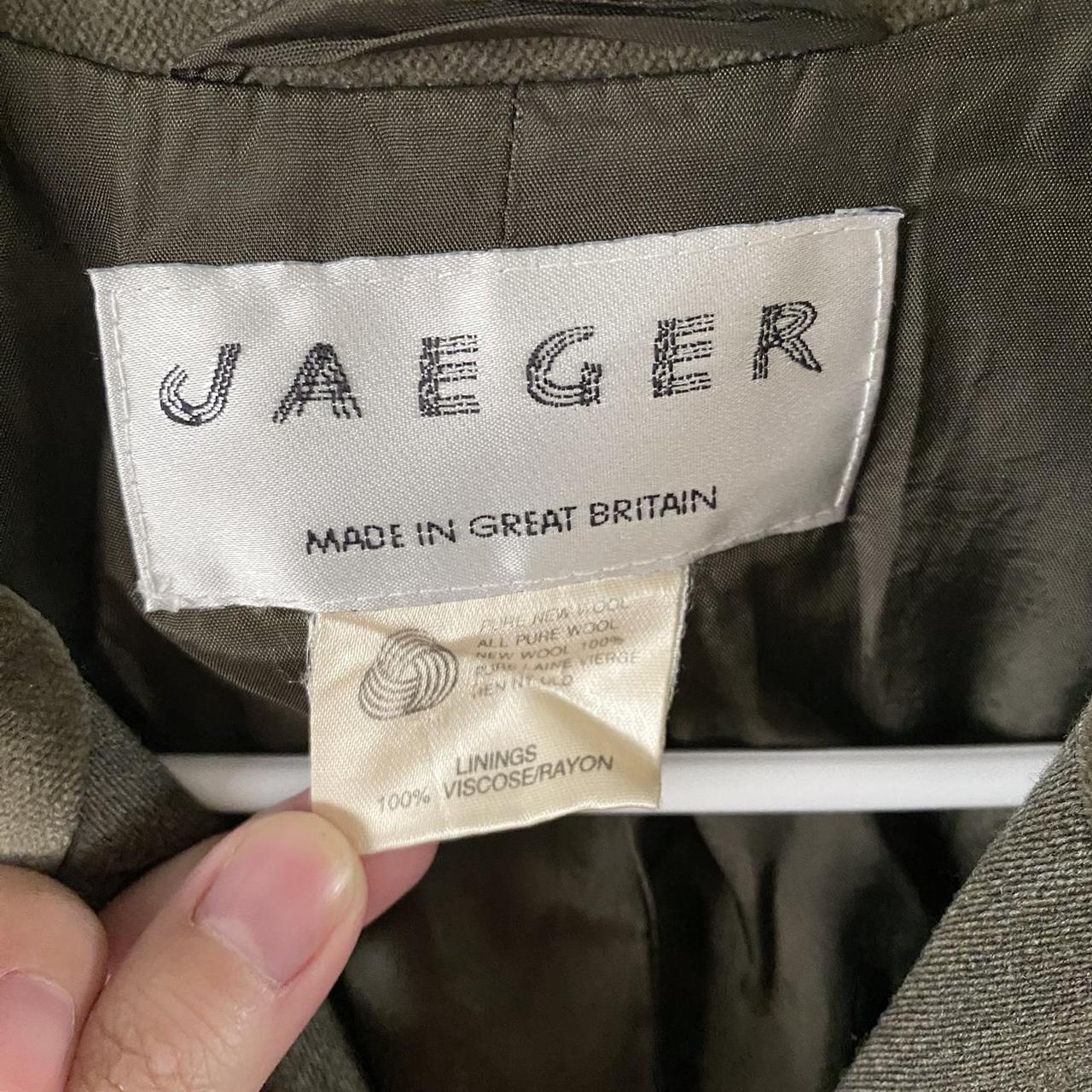 Jaeger Women's Green and Brown Jacket | Depop