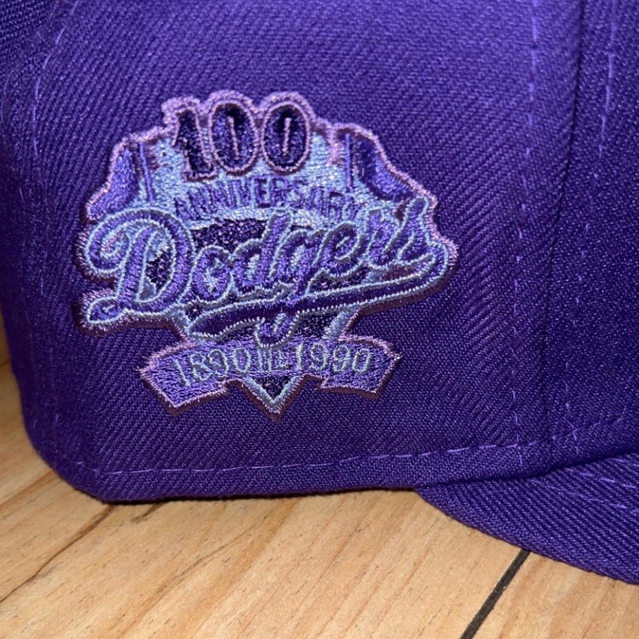 Purple Dodgers 7 3/4 fitted hat from lids. Never - Depop