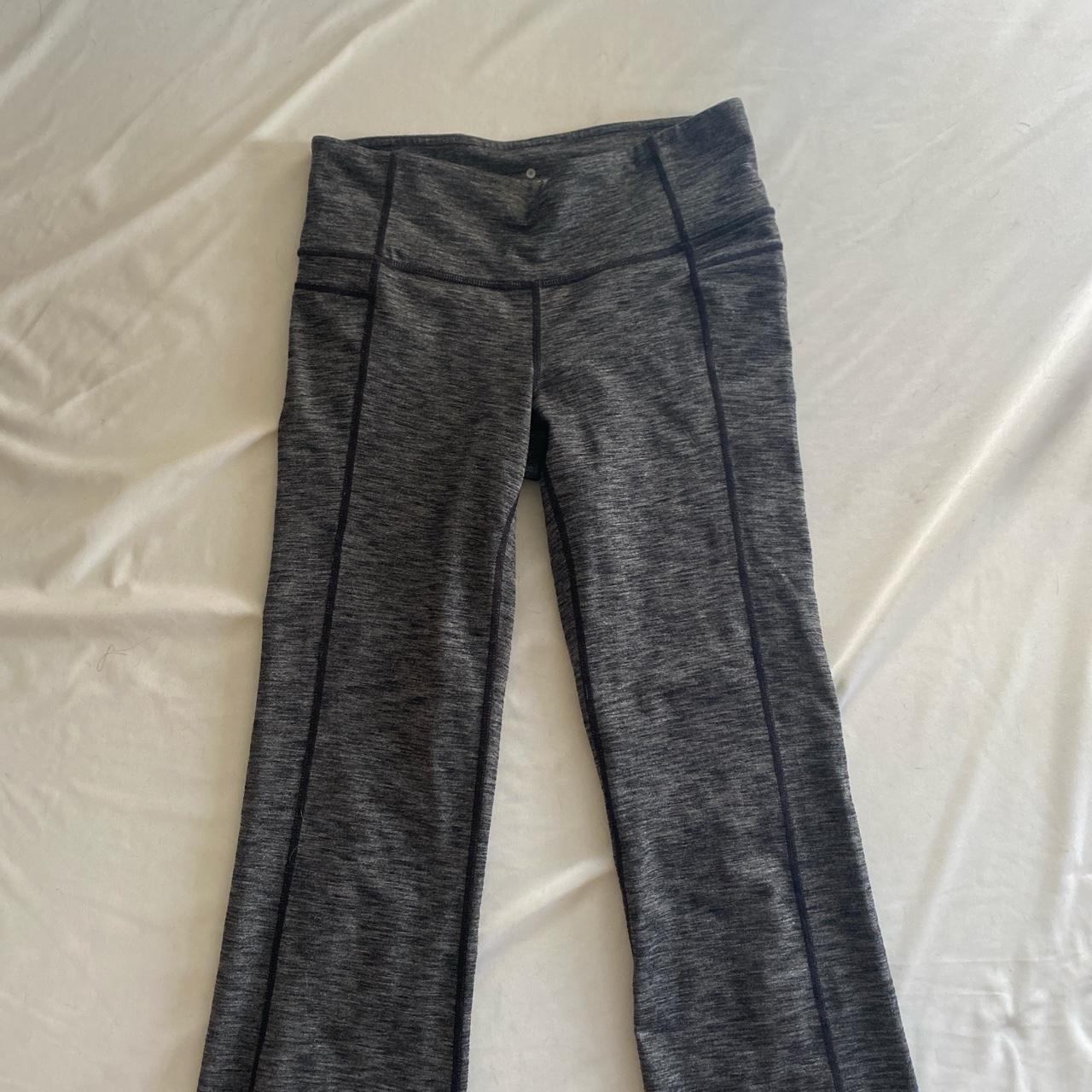 Athleta marled dark grey yoga pants/ flare leggings Depop