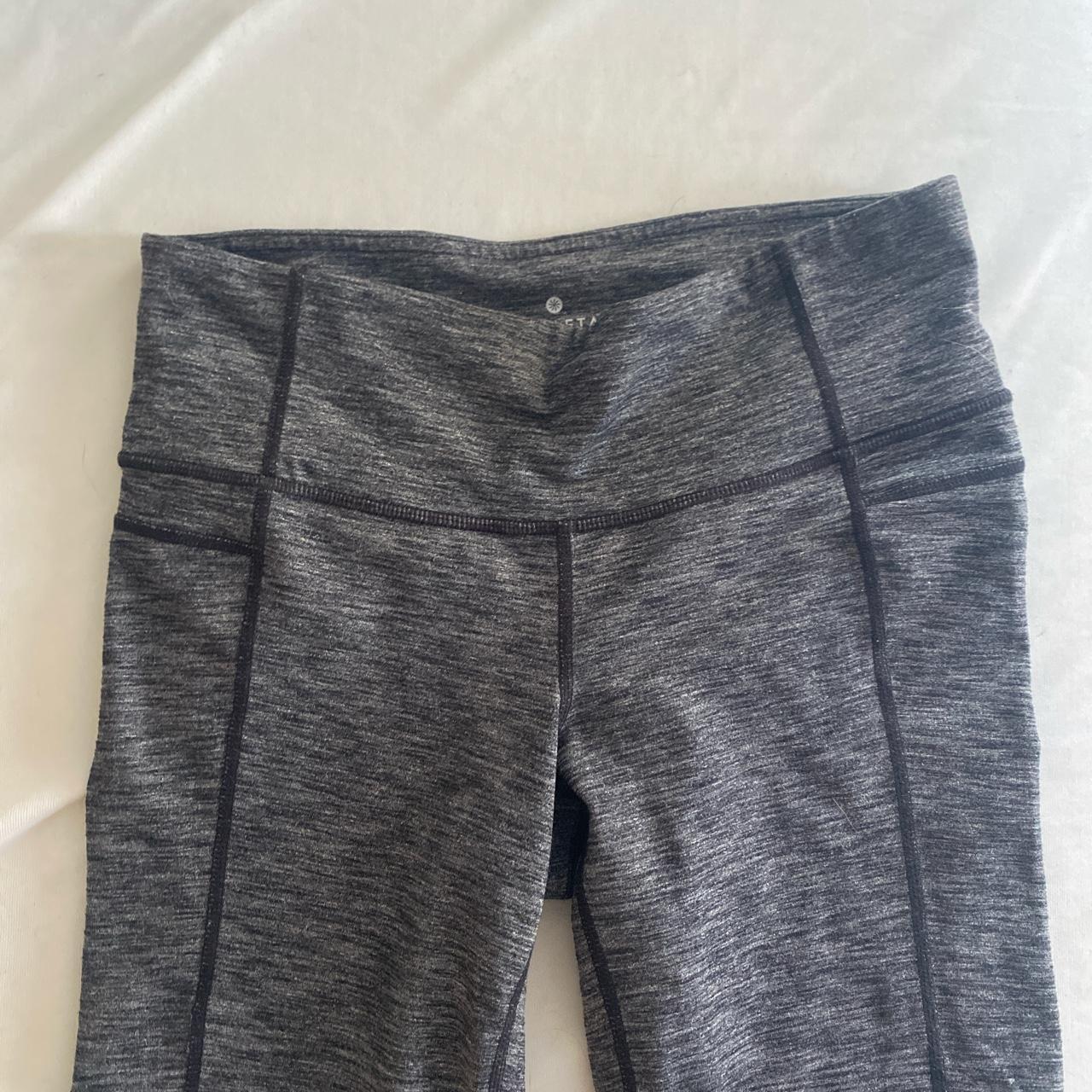 Athleta marled dark grey yoga pants/ flare leggings Depop