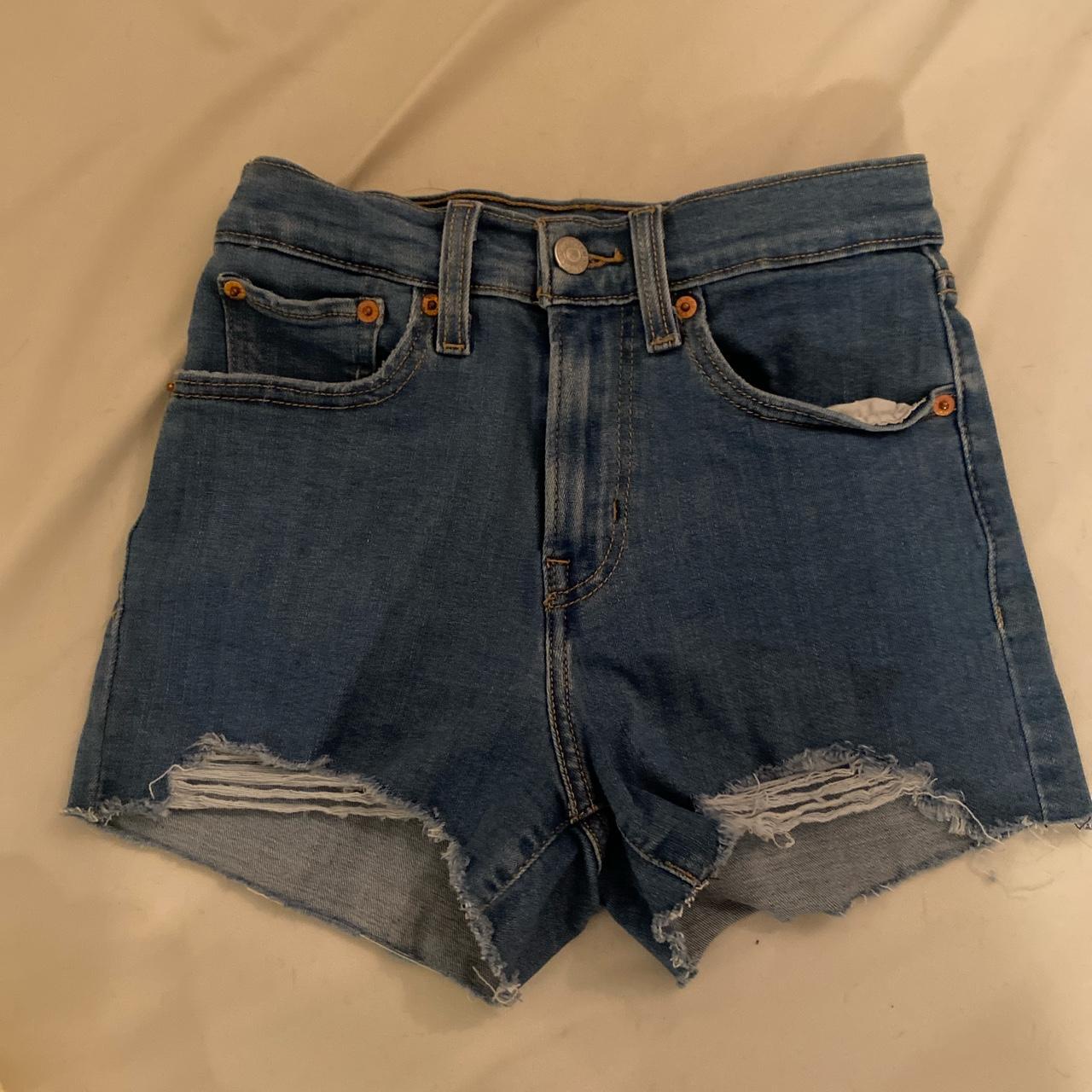 Levis Womens Blue Shorts Depop