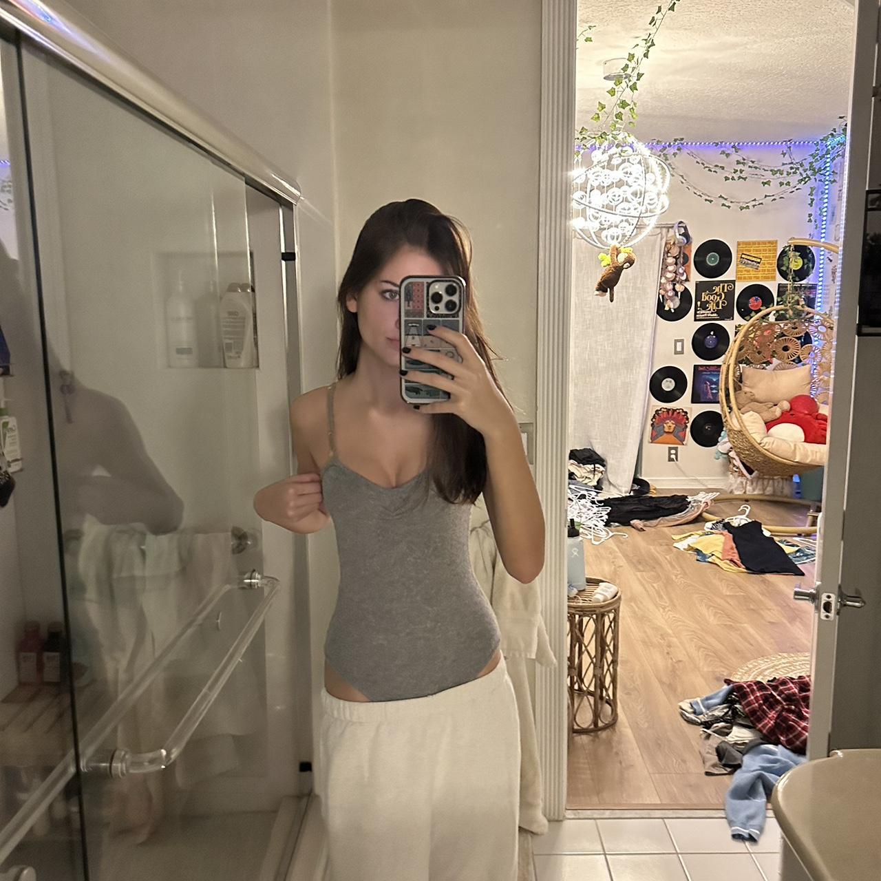 Zara Women's Grey Bodysuit Depop