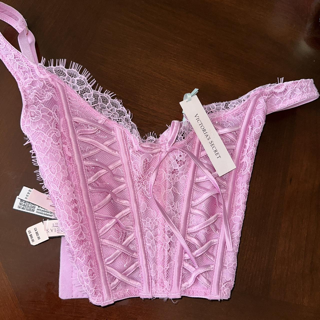 Victoria's Secret lingerie corset, baby pink, Never - Depop
