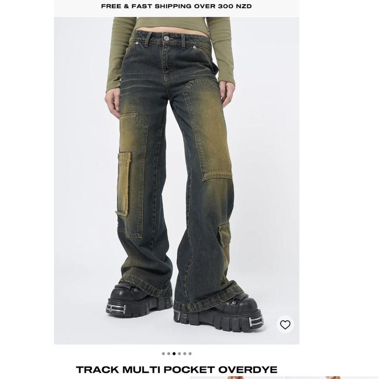 パンツ Minga London TREK CAMO CARGO JEANS Camo Multi Pocket Wide