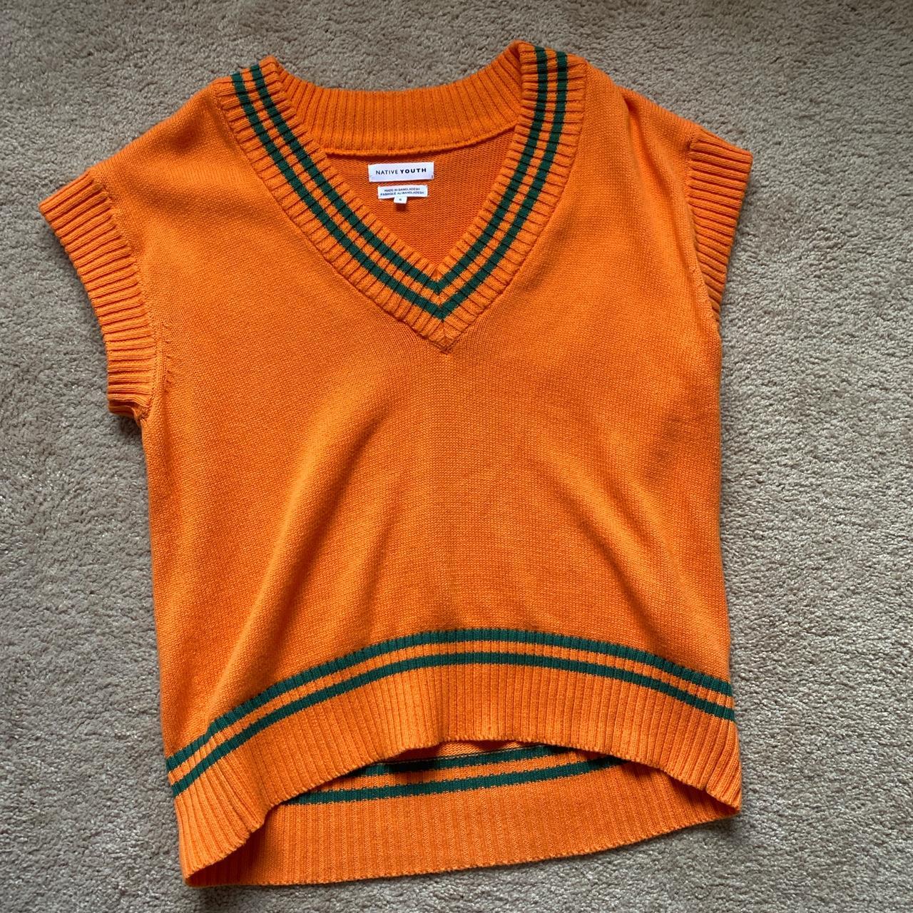 Native Youth Women's Green and Orange Jumper
