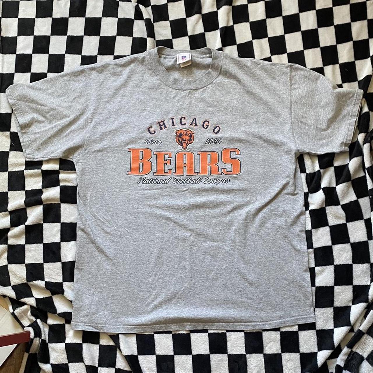 Vintage Bears Navy and orange T Shirt. NFL Football - Depop