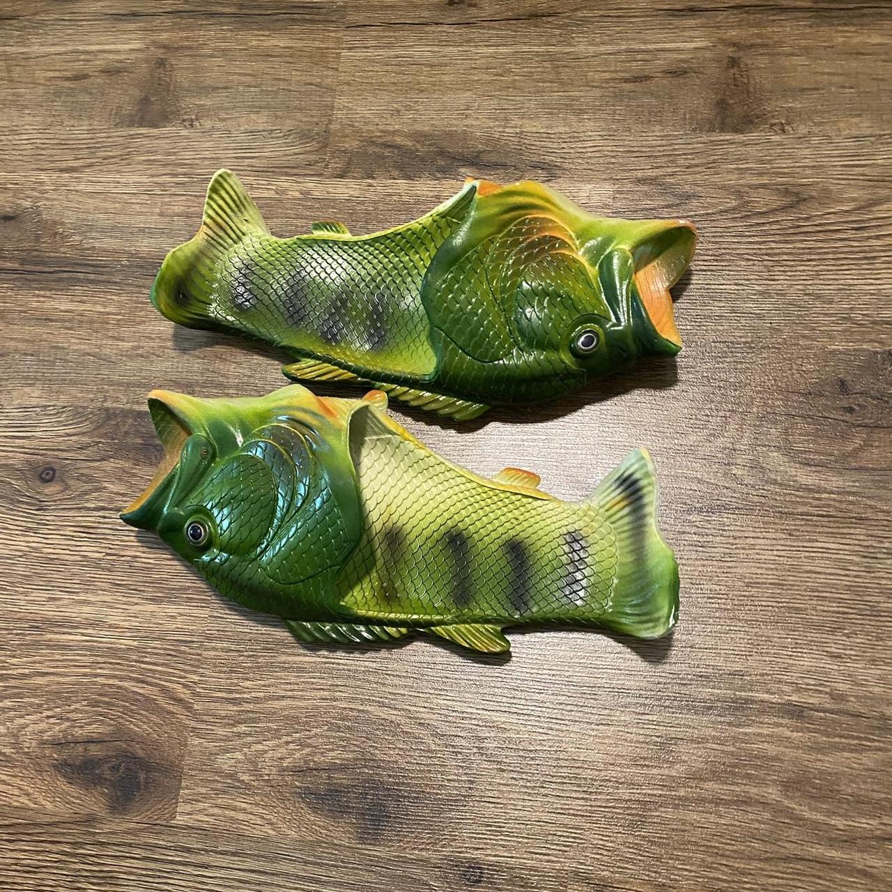 Bass Fish Comedy Slippers Great condition Feel... - Depop