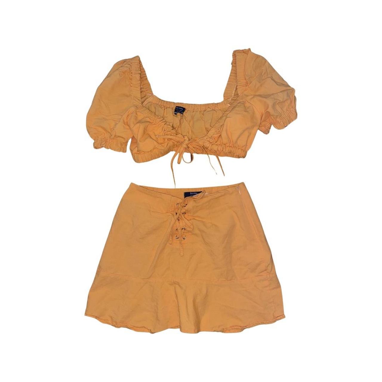 Orange summer set Size small Brand bershka Depop