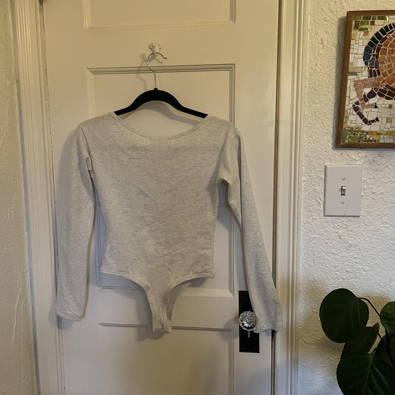 Women's Grey Bodysuit Depop