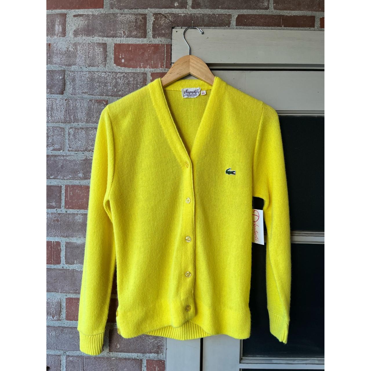 Yellow deals lacoste cardigan