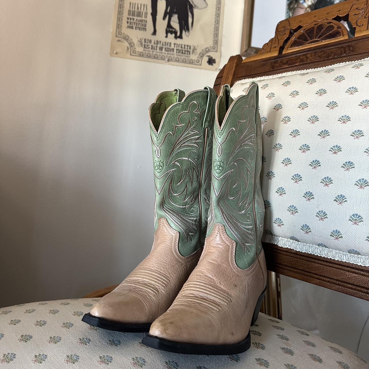 Mint green cowgirl on sale boots