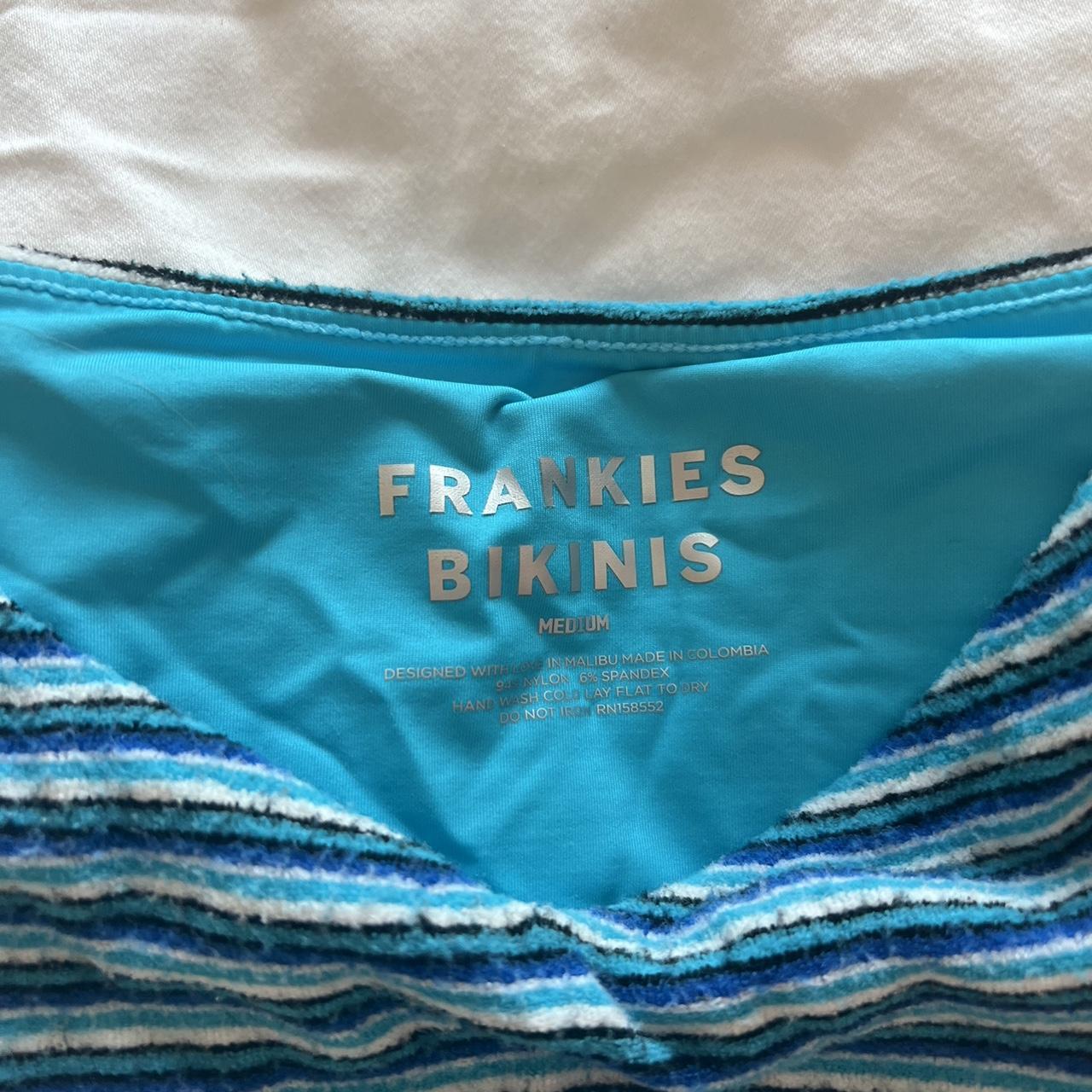 Frankies Bikinis Women's Blue and Navy Bikinisandtankinisets Depop