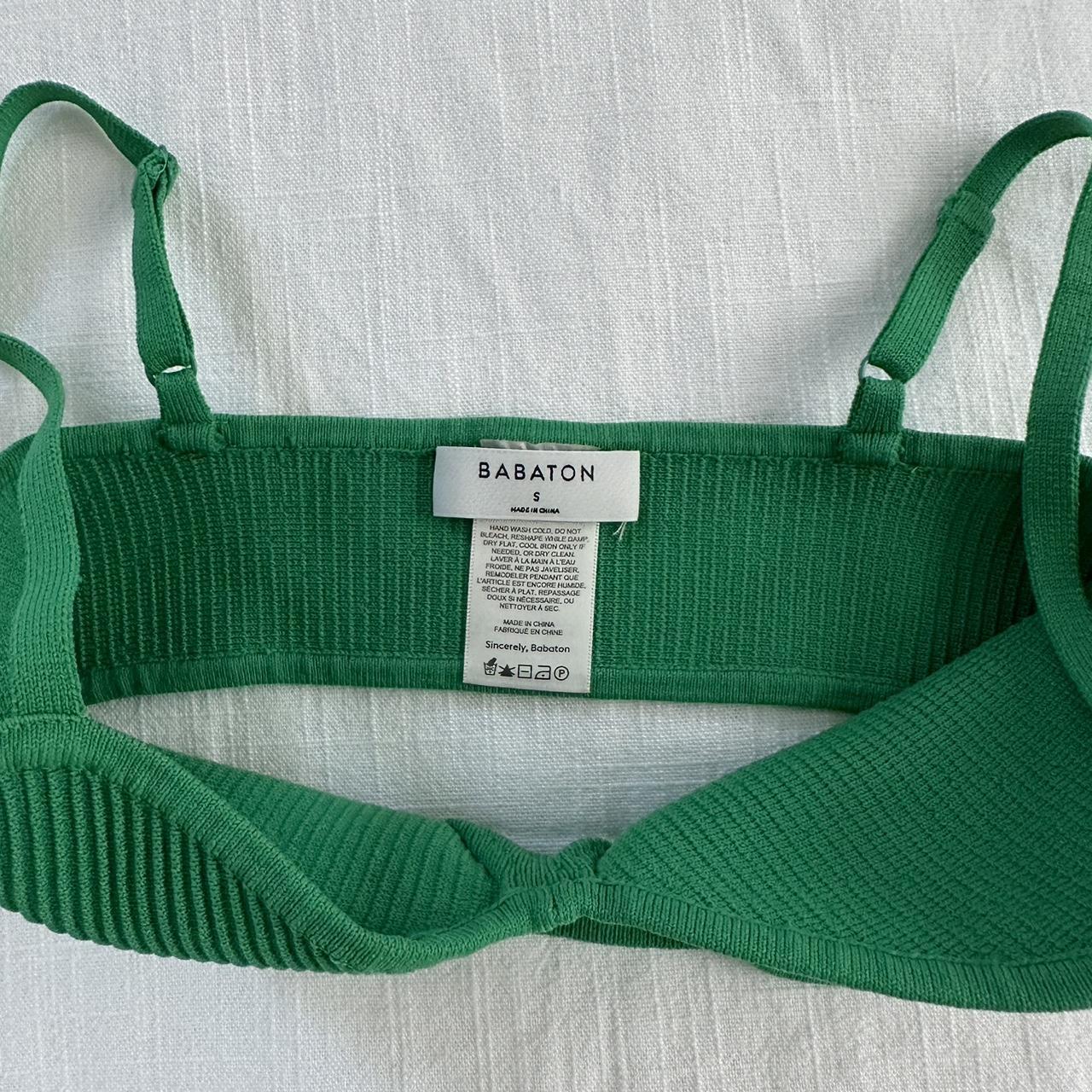 Aritzia Women's Green Croptop Depop