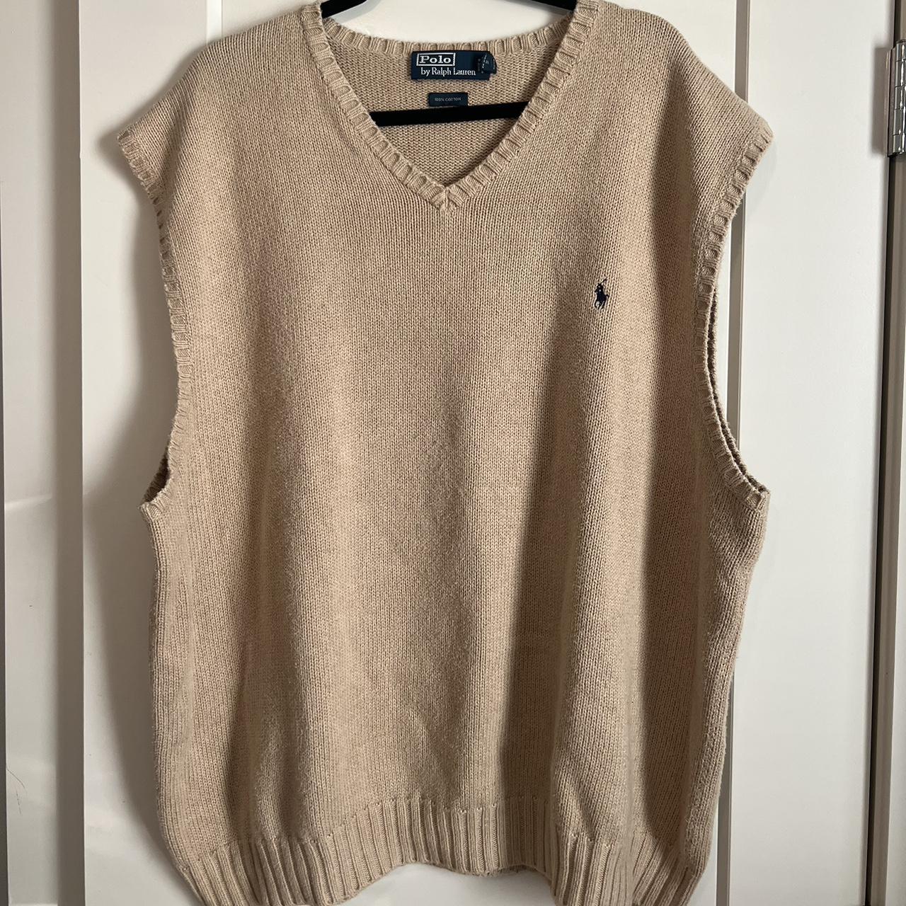 Vintage Polo Sweater Vest! Super oversized and... Depop