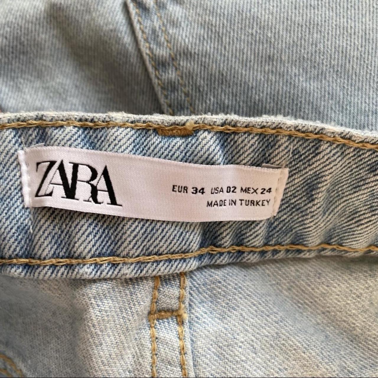 ZARA “THE 90s” LIGHT WASH WIDE LEG JEANS W RAW... - Depop