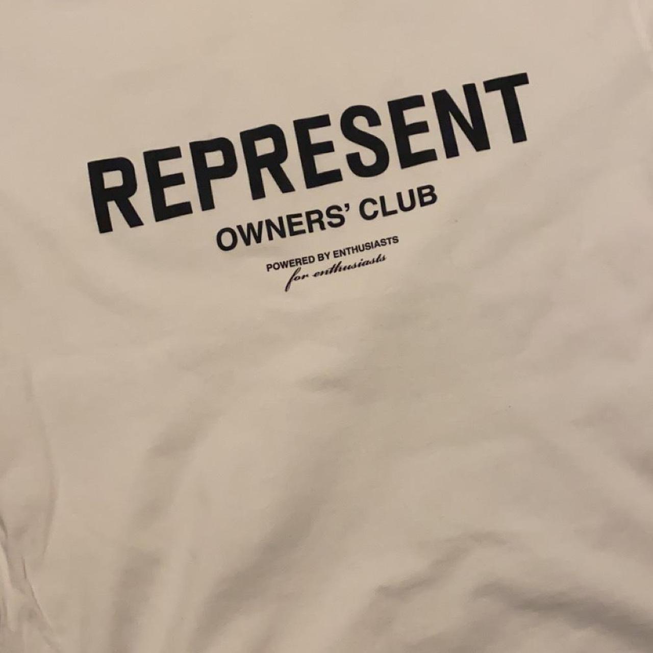 White oversized Represent T Size Medium Pretty... Depop