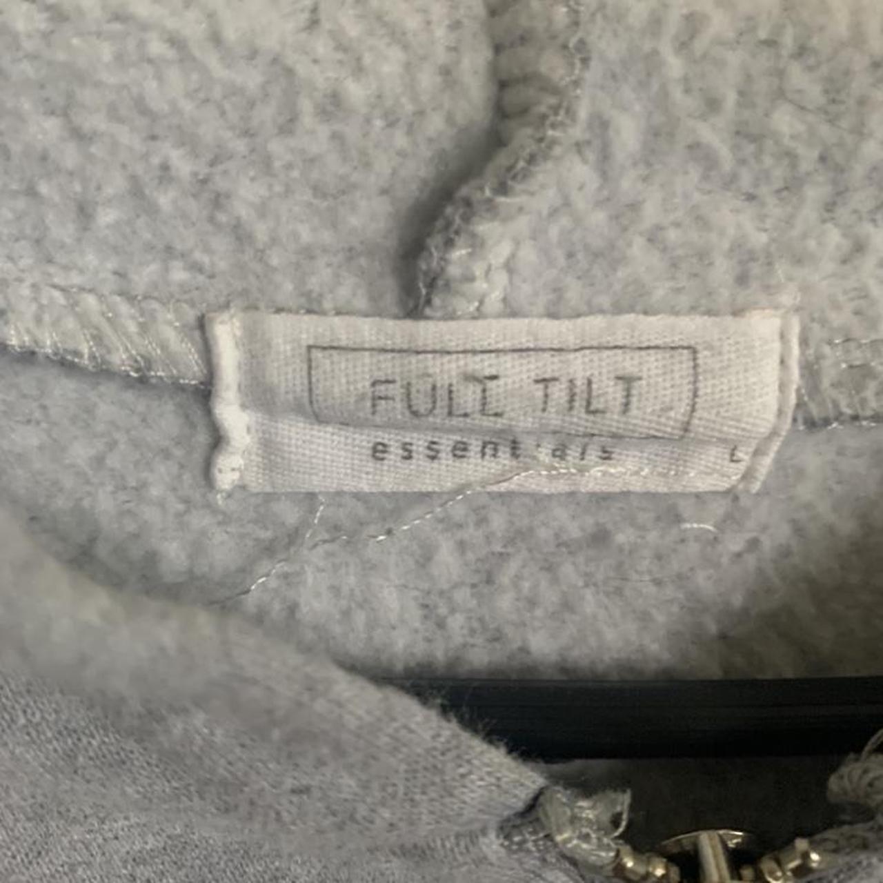 Oversized Gray zip up Size Large Tillys Prices... Depop