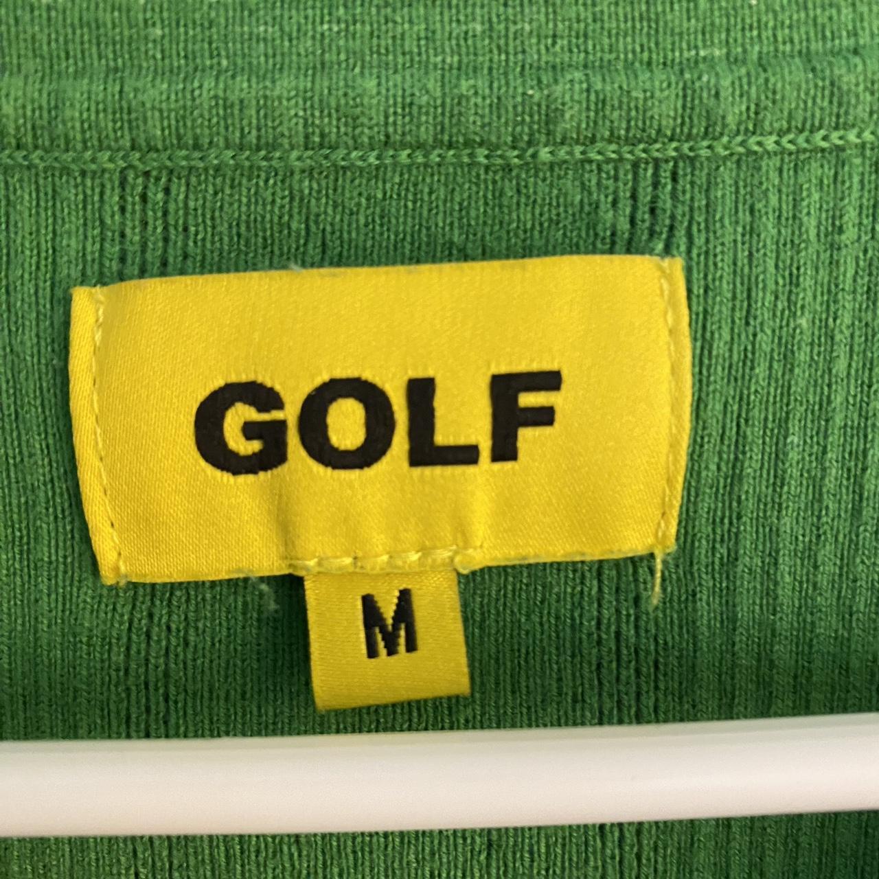 Golf Wang Green Knit Polo Shirt Size Medium Worn | Depop