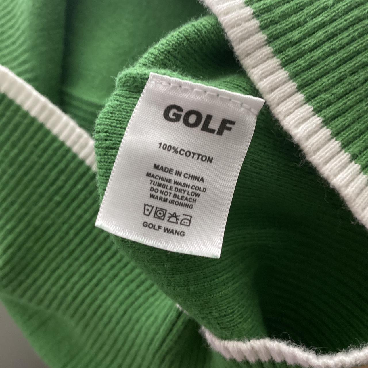 Golf Wang Green Knit Polo Shirt Size Medium Worn | Depop