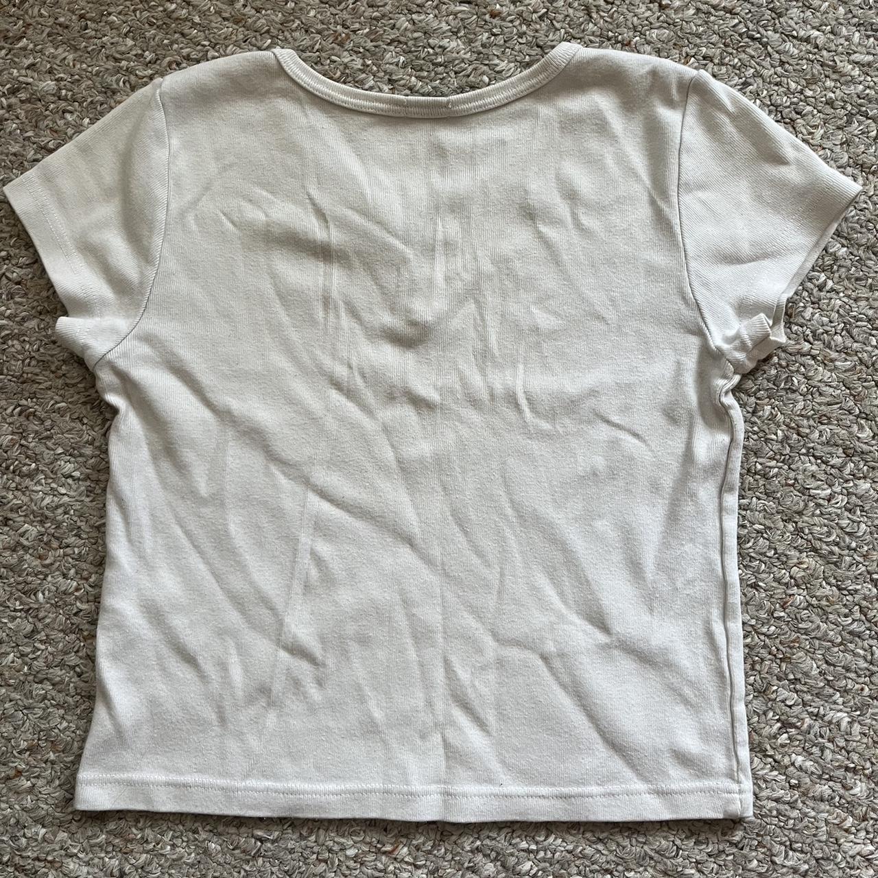 Brandy Melville Ashlyn V Notch Top Never - Depop