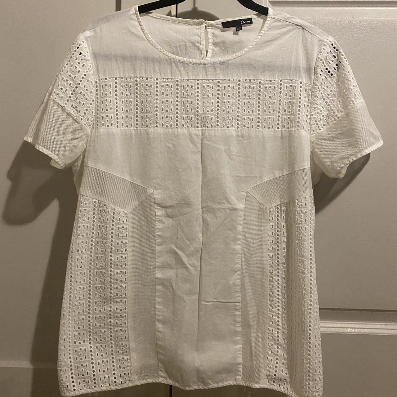 Etam Women's White Blouse | Depop