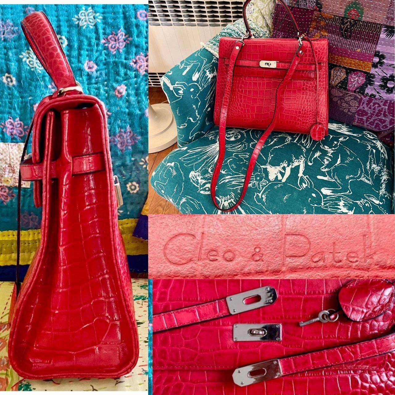 Prada Cleo brushed leather mini bag in scarlet red - Depop